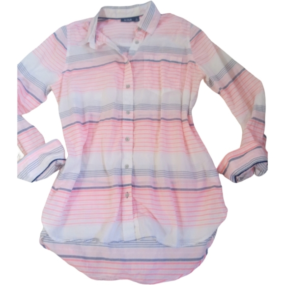 HP🛍️A.N.A A New Approach pink size medium gently worn lightweight button down - Picture 7 of 16